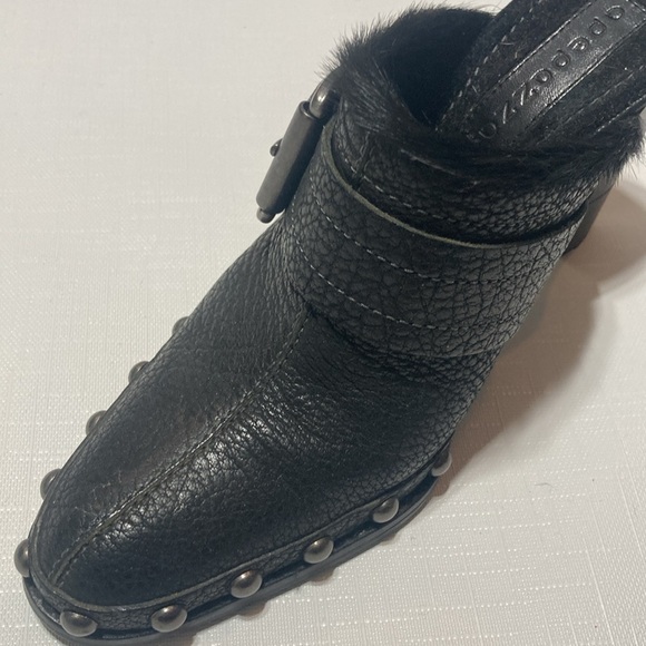 Apepazza Black leather mules with silver studding - Picture 8 of 13